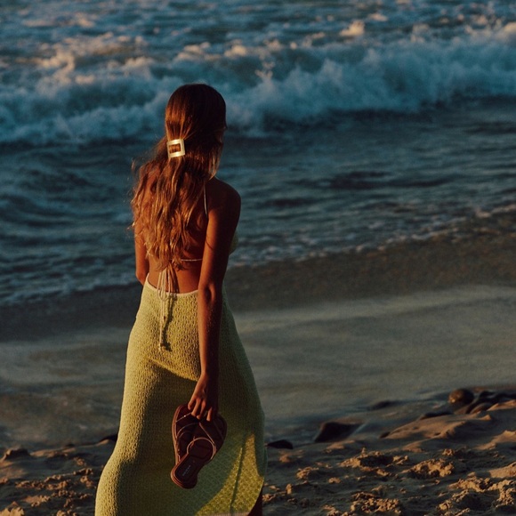 Free People Light Green Backless Dress - Picture 3 of 5